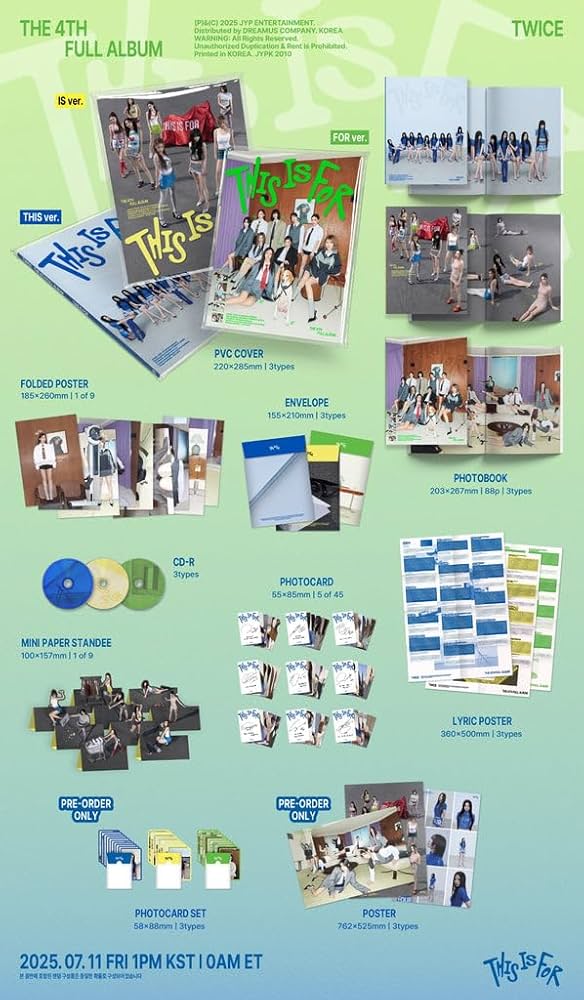 Amazon.com: TWICE THIS IS FOR 4th Album+Pre-Order Gift (FOR